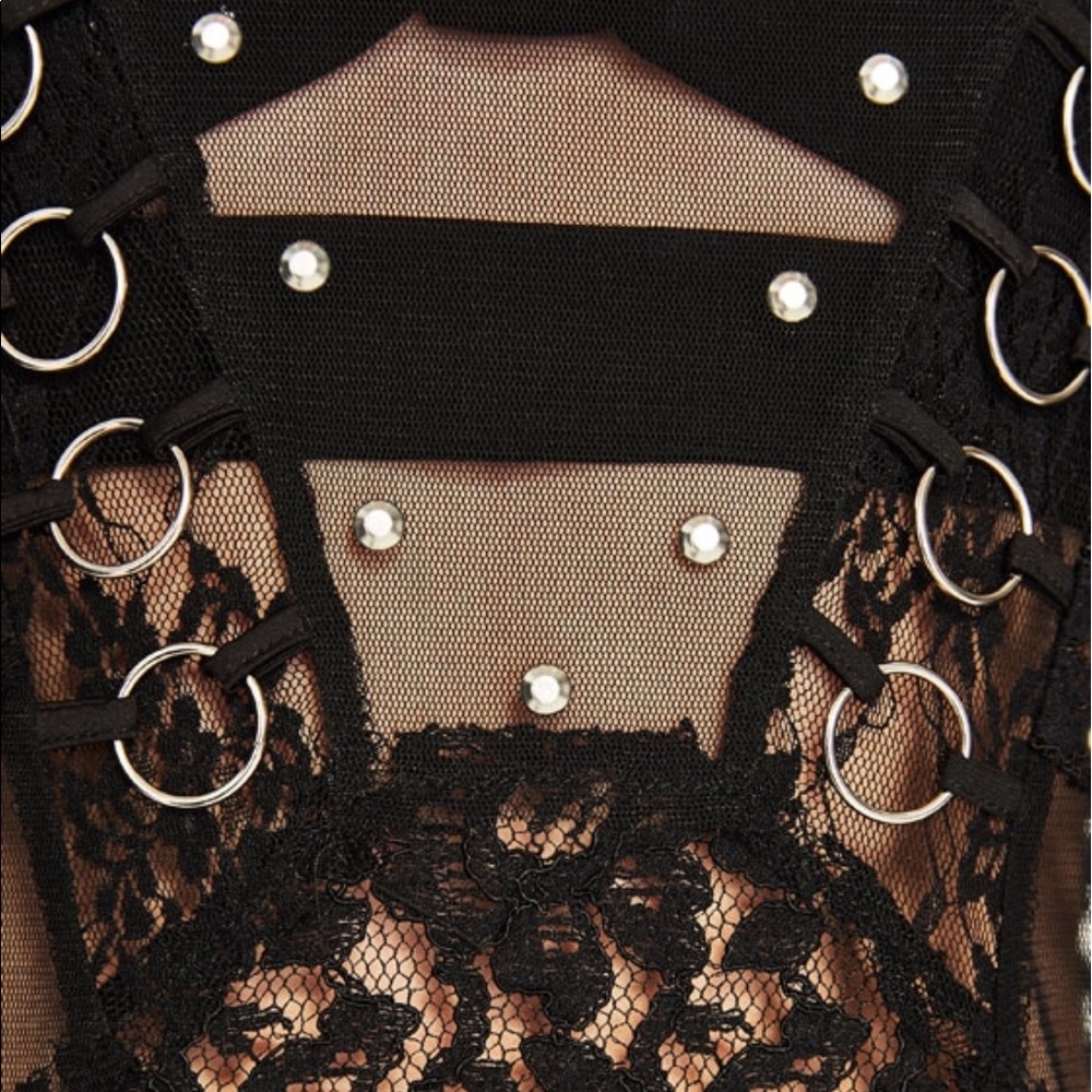 Zara sheer metal details maxi dress 2017 - Picture 6 of 8