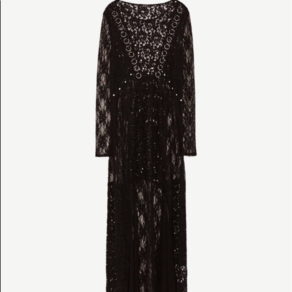 Zara sheer metal details maxi dress 2017 - Picture 8 of 8
