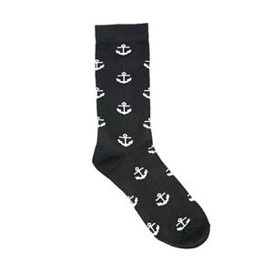 Dapper Outfitters Men's Black Anchor Dress Socks