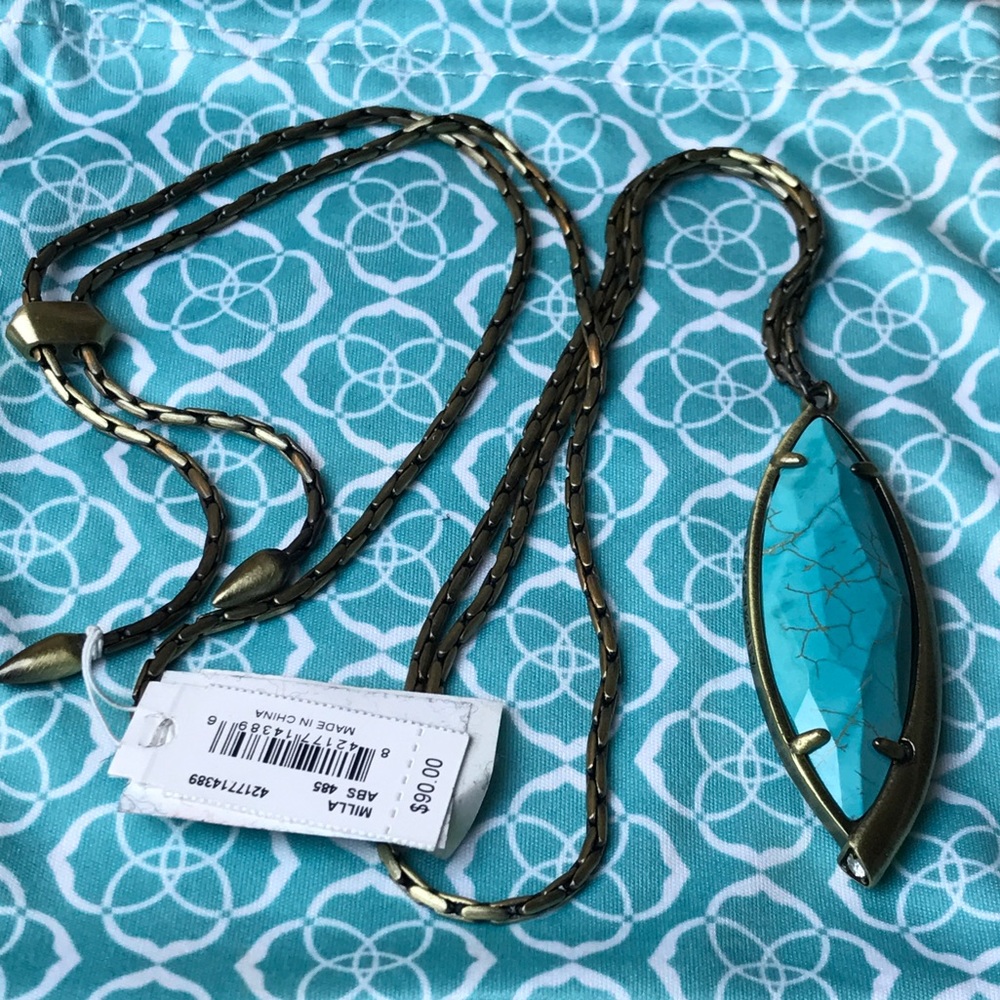 KENDRA SCOTT MILLA Turquoise Adjustable Necklace