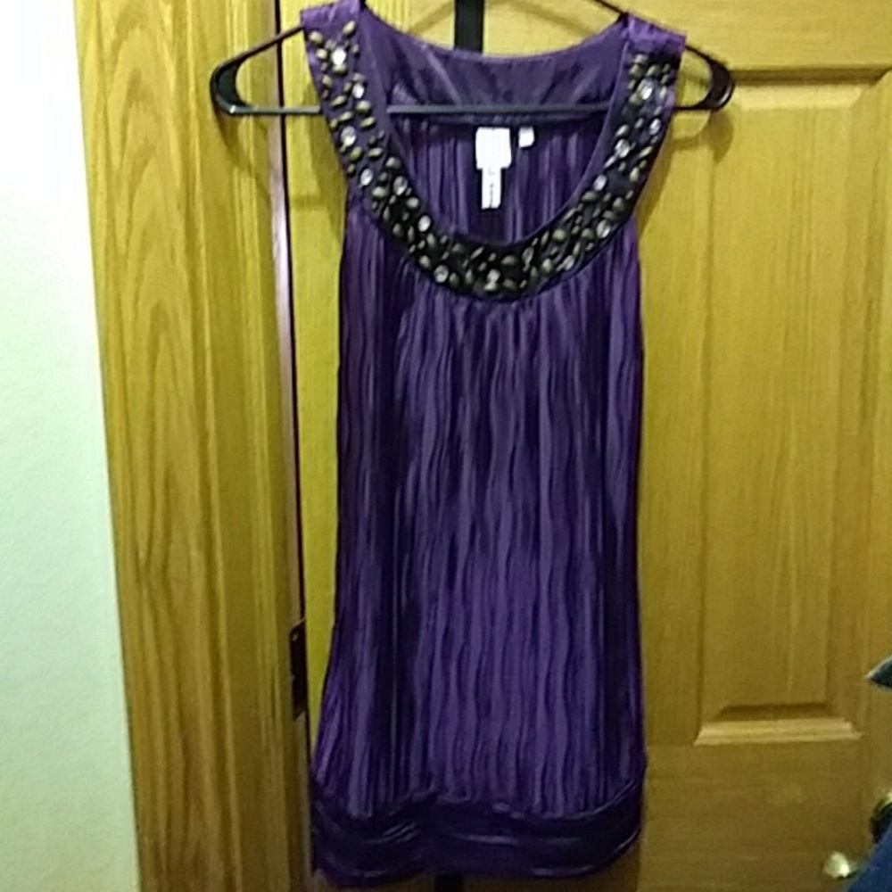 Purple beaded tank
