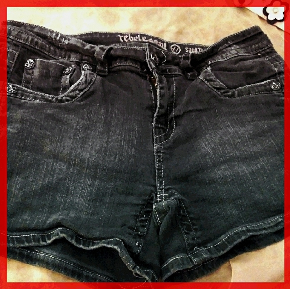Rebel Soul stretchy jean shorts from Sears.
