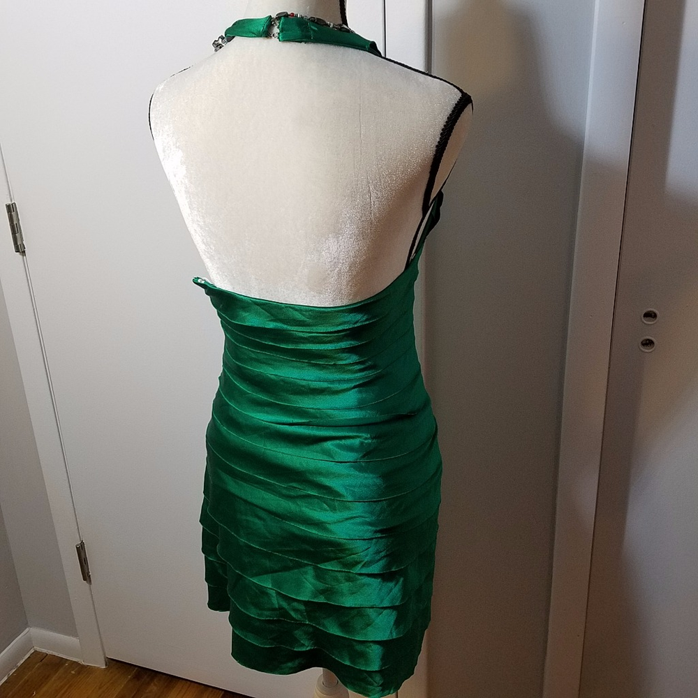 Morgan & Co Halter Bodycon Layered Bandage Dress - Picture 3 of 5
