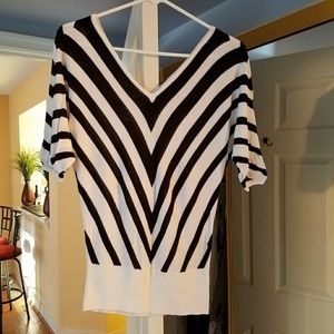 WHBM black and white summer sweater