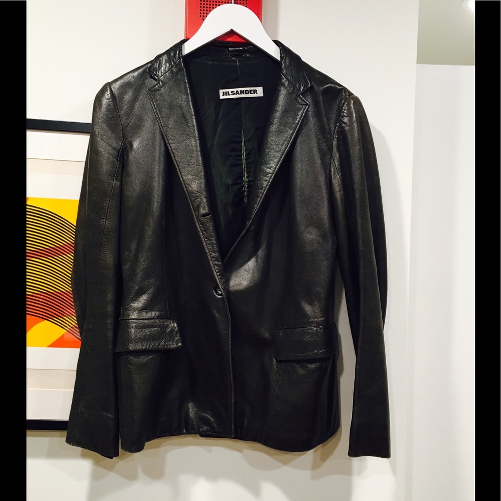 Women's Calfskin Leather Jacket by Jil Sander