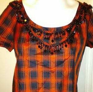 J. Crew Plaid Top--Size 8