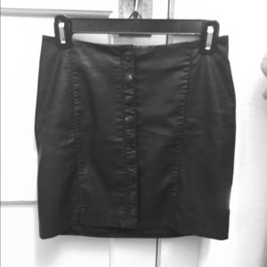 Free People leather skirt