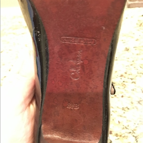 Cole Haan Nike Air Blk Patent Peep Toe Mary Janes - Picture 7 of 8