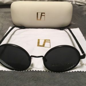 Linda farrow round framed sunglasses