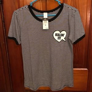 Rue21 Killin' It Black Ringer Tee