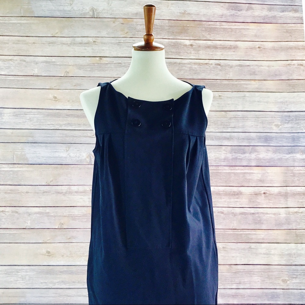 Diane Von Furstenburg Navy Blue Sleeveless Dress