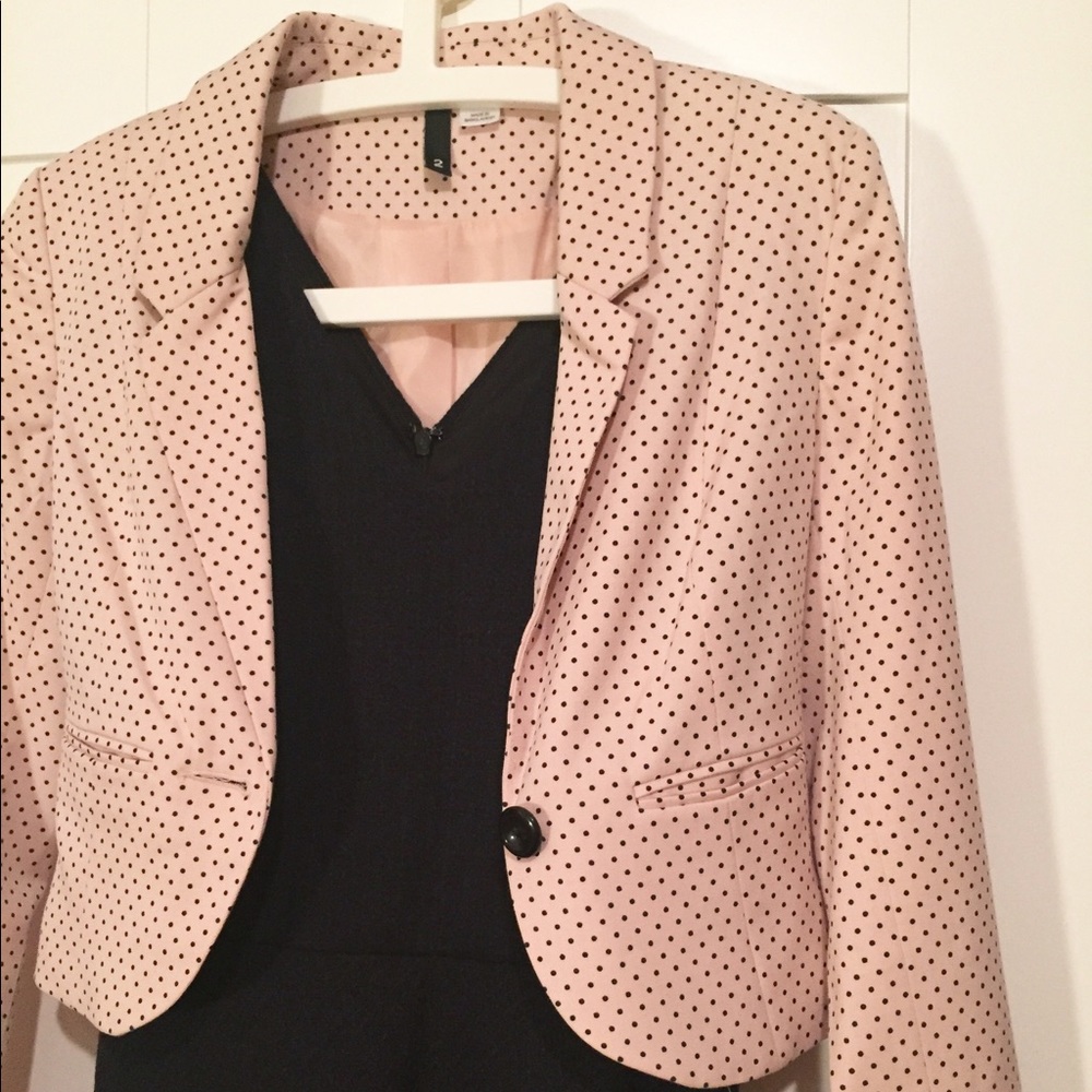 NWOT H&M Pink Polkadot Blazer