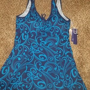 Swim dress with attached shorts