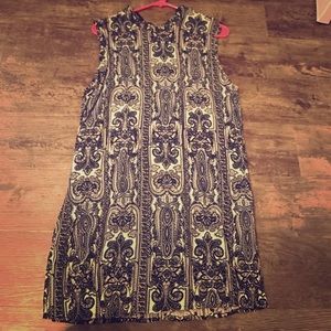Navy blue pattern Urban Outfitters dress