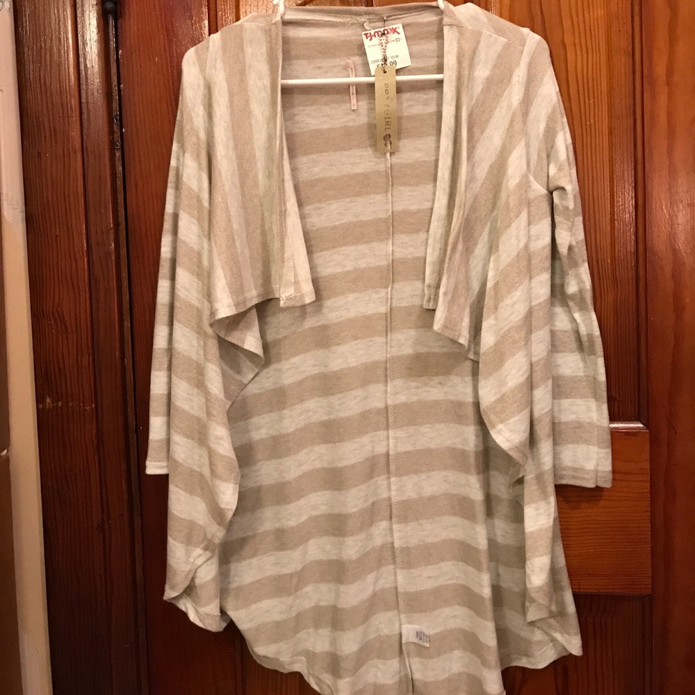 Cream and White Cardigan