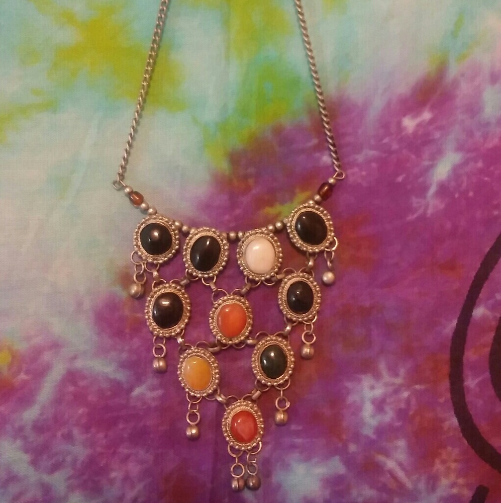 EARTHBOUND stone and bells necklace