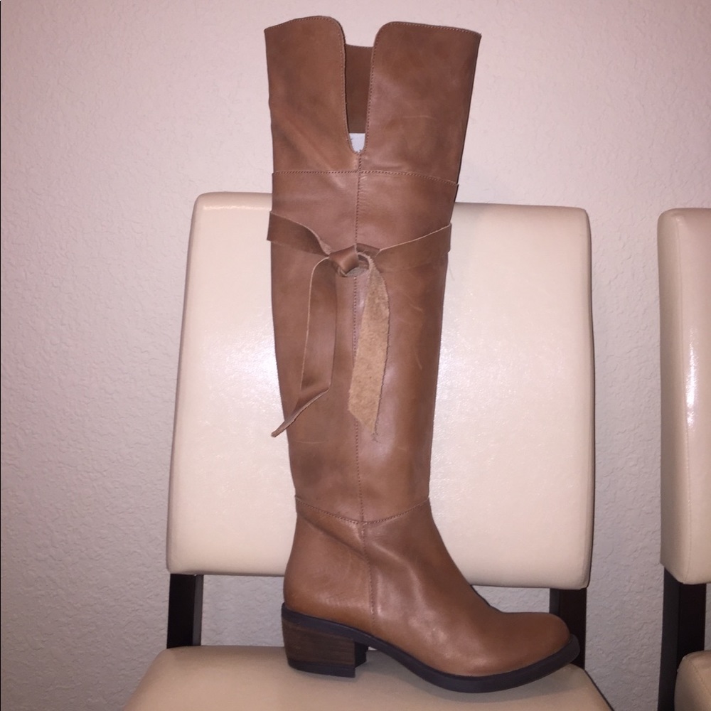 Leather over the knee boots
