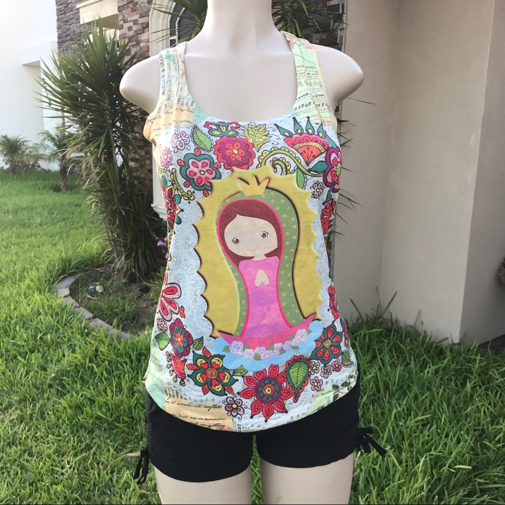 Our Lady of Guadalupe Tank Top Shirt Stretchy