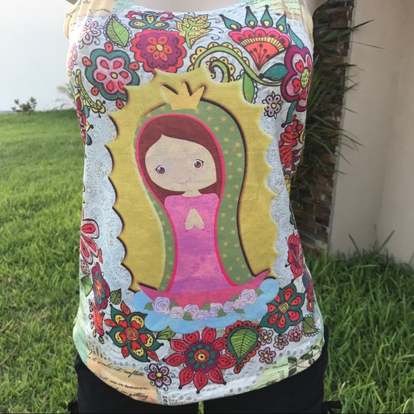 Our Lady of Guadalupe Tank Top Shirt Stretchy - Picture 3 of 5