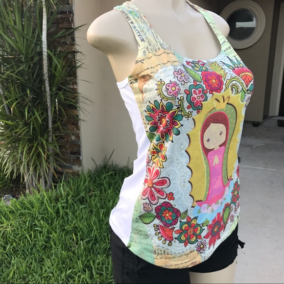 Our Lady of Guadalupe Tank Top Shirt Stretchy - Picture 4 of 5
