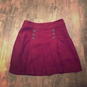 Free People maroon mini skirt