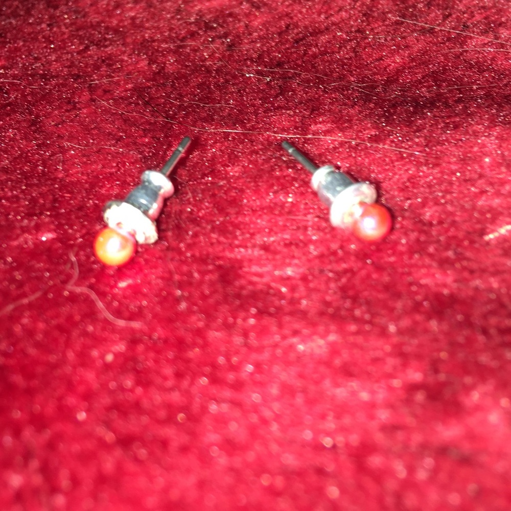 Pink Orb Stud Earings