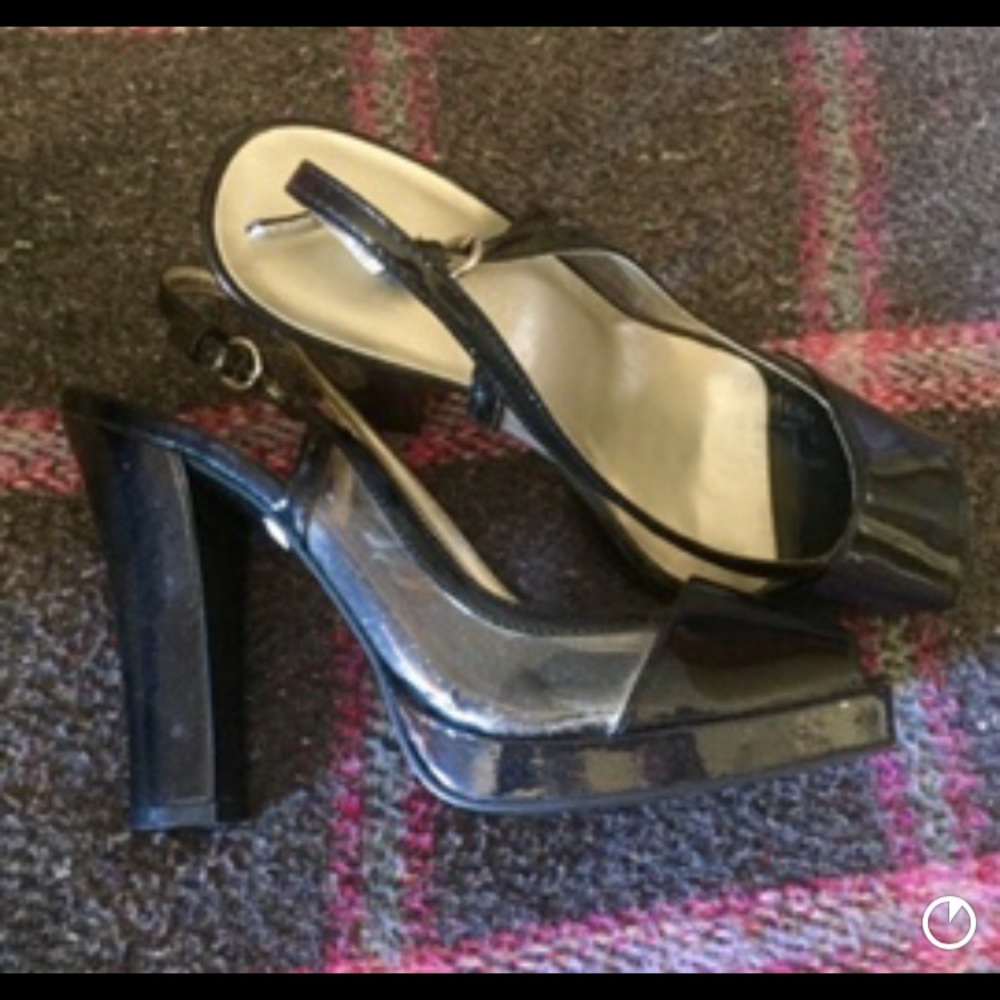 Black and clear super cute shoes ..