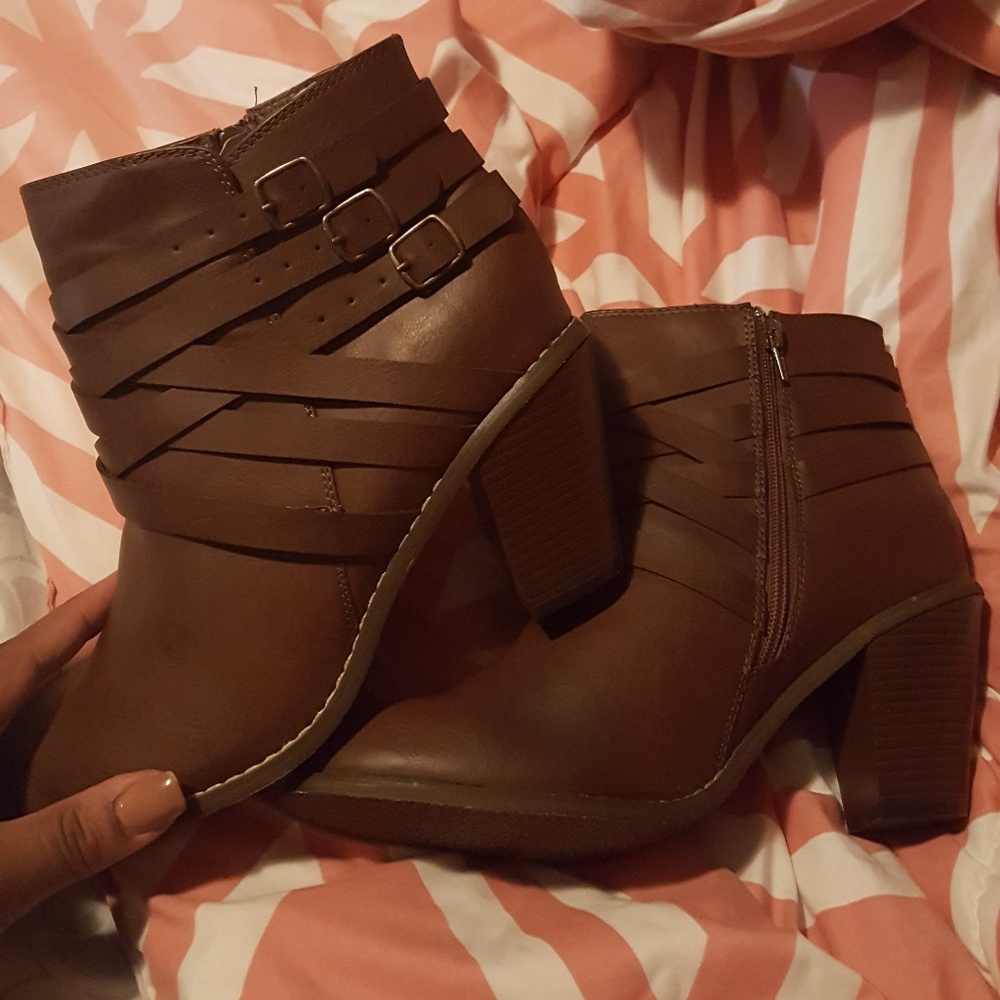 Brown ankle boots