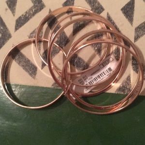 Gold stackable bracelets