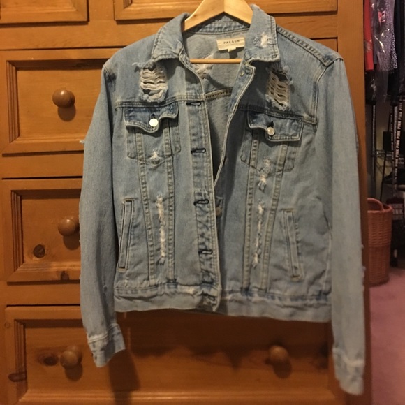 pacsun distressed denim jacket