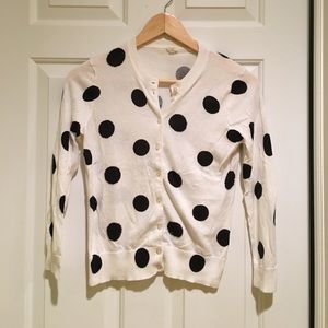 J. Crew Polka Dot Cardigan