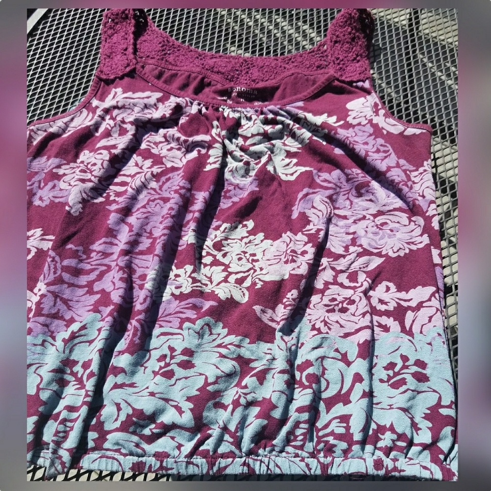 SONOMA Blousy Floral Tank Top