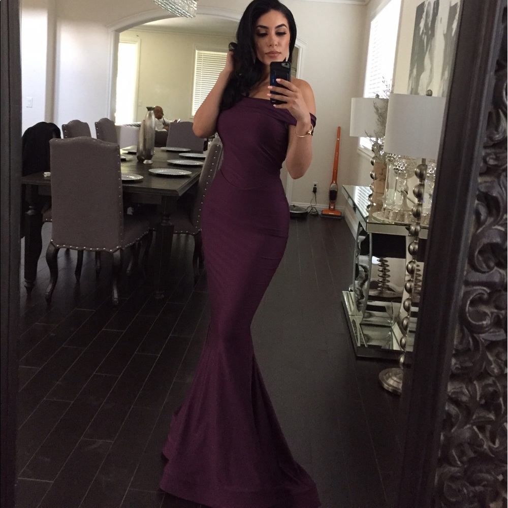 Eggplant purple dress