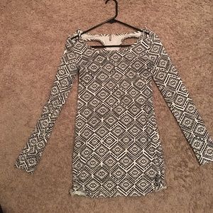Rip curl pattern skin tight dress