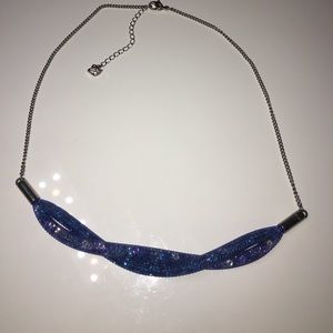 Blue Swarovski crystal necklace