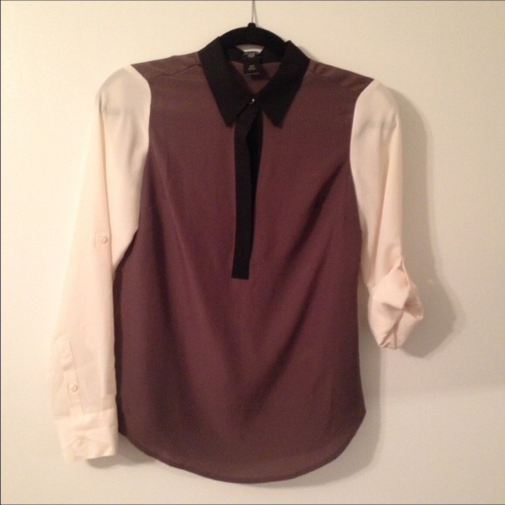 Color block work shirt