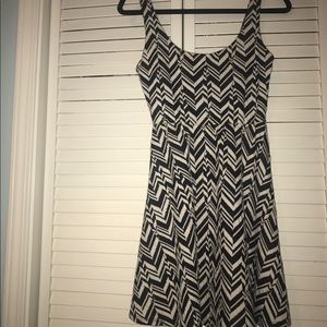 Geometric pattern skater dress