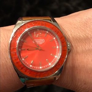 Coach Orange Silicone Watch