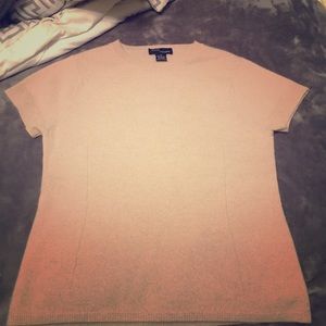 100% cashmere short sleeve sweater