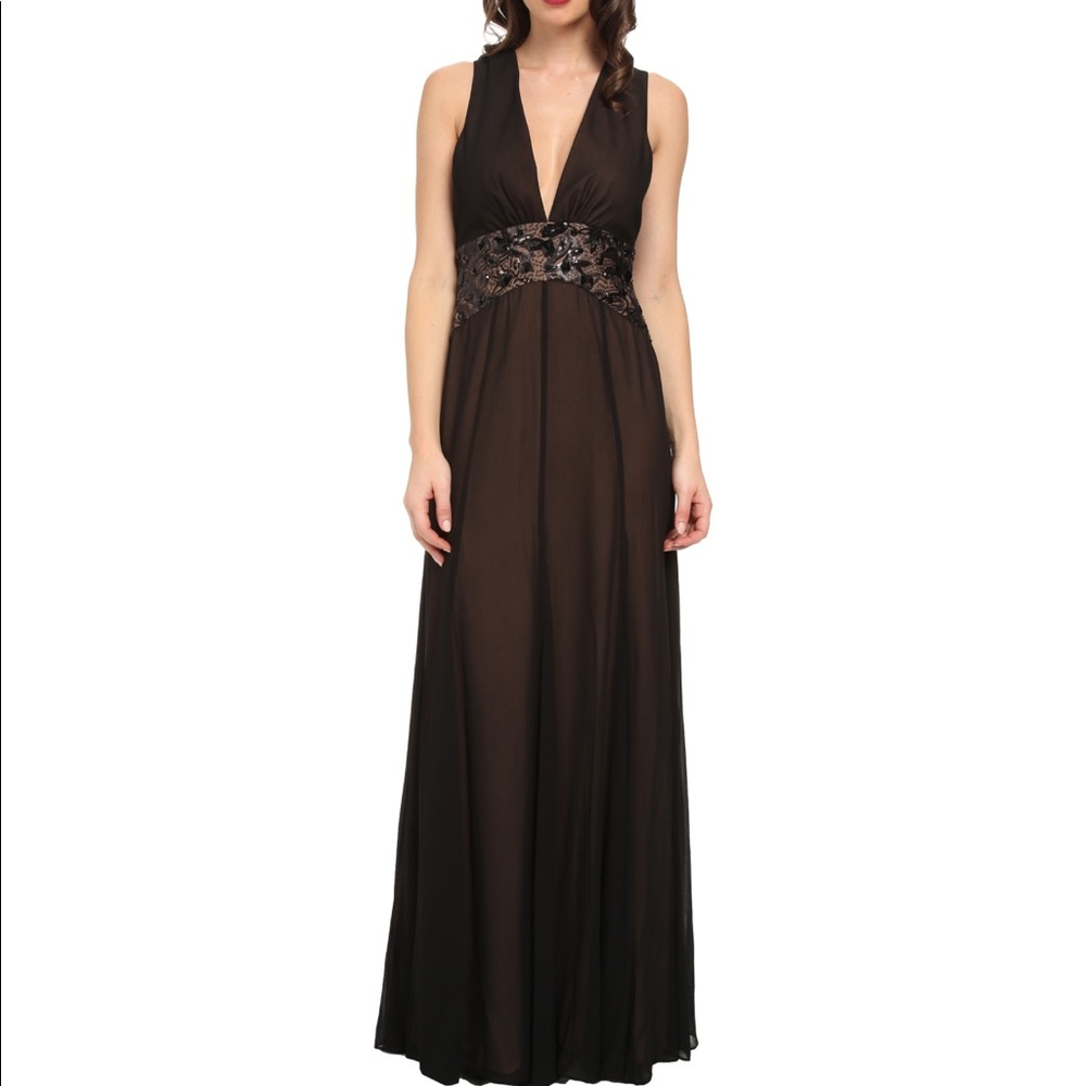 Bcbg maxazria stacy v neck gown