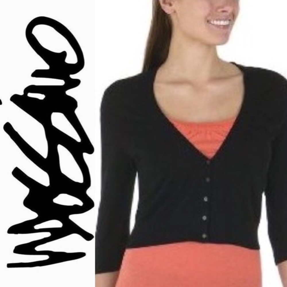 Mossimo black, cotton, short sleeve cardigan