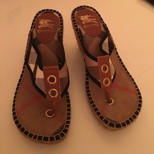 Authentic Burberry Wedge Espadrilles