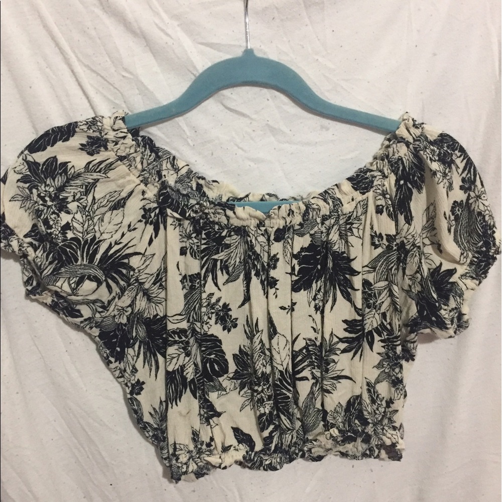 Palm tree crop top