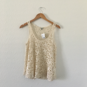 URBAN OUTFITTERS Lace Sleeveless Tank Top, NWT