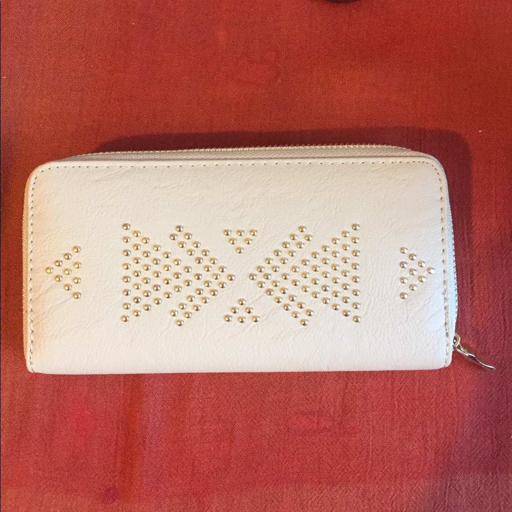 Tan studded wallet