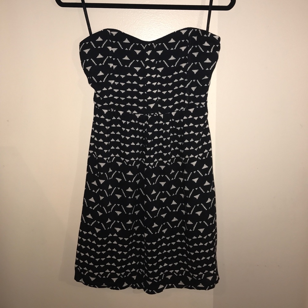 Tribal print strapless dress
