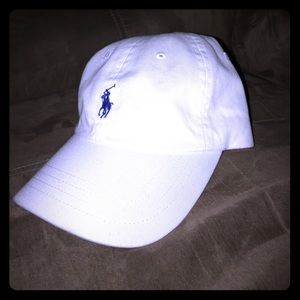 White 🅿️OLO Hat/ Blue Logo