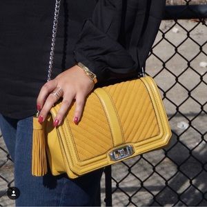 Authentic Rebecca Minkoff suede yellow bag