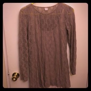 Only Hearts Long Lace Top with Undershirt