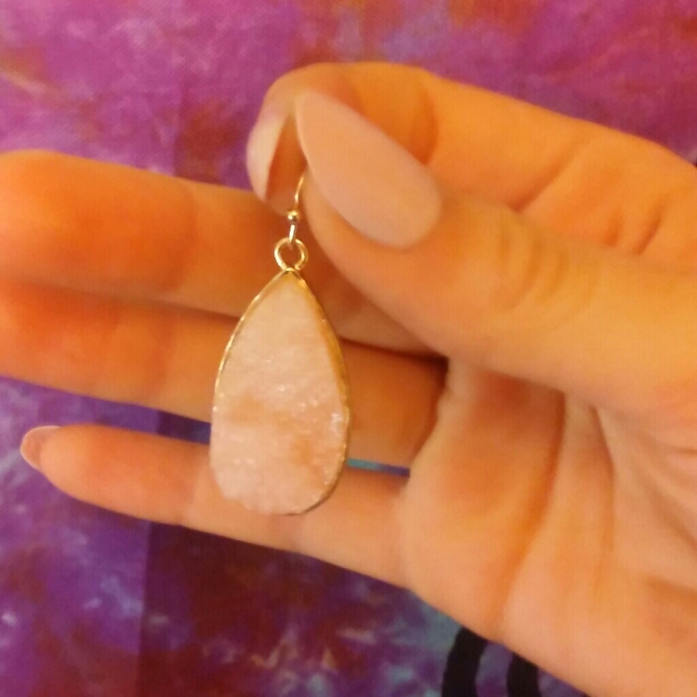 Sparkly pink crystal earrings